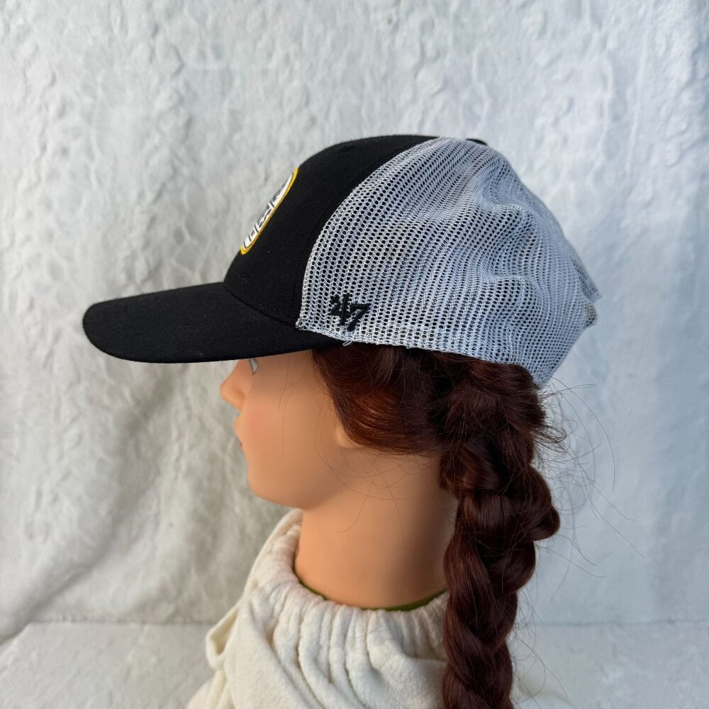 Pittsburgh Pirates Spring Training 2022 OSFA Blk & Wht Trucker Mesh Hat 47 Brand - Picture 3 of 9